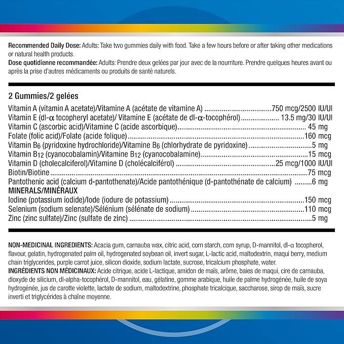 Centrum Men MultiGummies, Multivitamins/Minerals Gummies, Cherry, Berry, and Apple Flavours, 130 Count (Packaging May Vary) - Which Mark