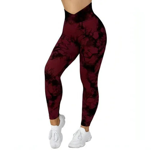 Seamless Tie Dye Leggings Women Yoga Pants Push Up Sport Fitness - Which Mark