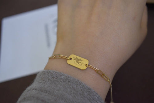 18k gold angel clavicle chain - Which Mark