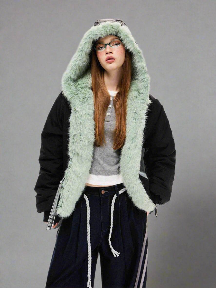 Loose Fleece-lined Warm Parka Cotton Jacket Top Coat For Women - Which Mark