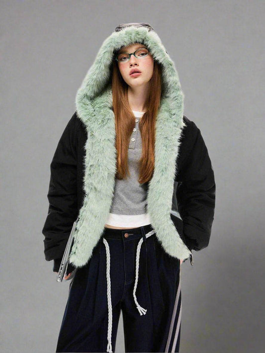 Loose Fleece-lined Warm Parka Cotton Jacket Top Coat For Women - Which Mark