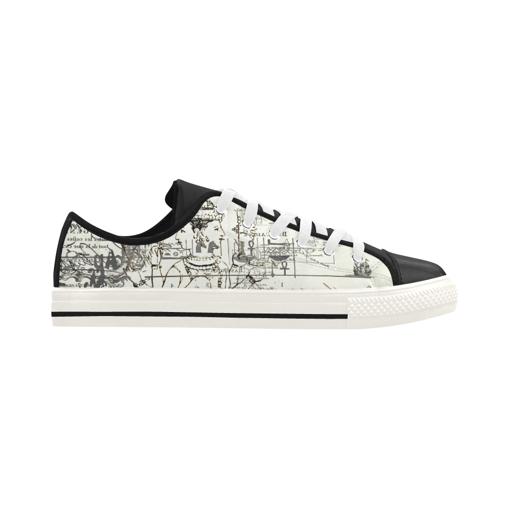 MAP AND SOME ILLUSTRATIONS Low Top Action Leather Men's Shoes - Which Mark