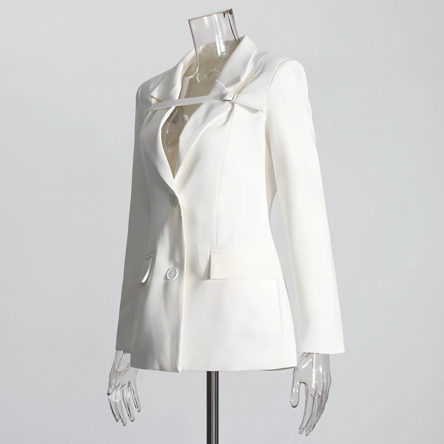 Fashion Slim Fit Patchwork Suit Jacket For Women - Which Mark