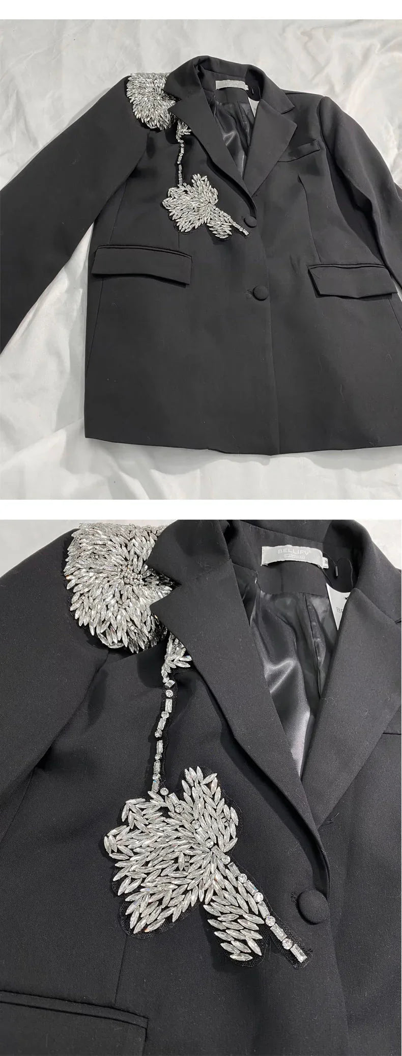 Women's Hand-stitched Floral Suit Jacket - Which Mark