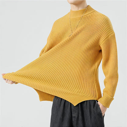 Half High Necked Sweater For Men's Casual Knitwear Outerwear - Which Mark