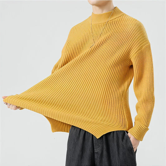 Half High Necked Sweater For Men's Casual Knitwear Outerwear - Which Mark
