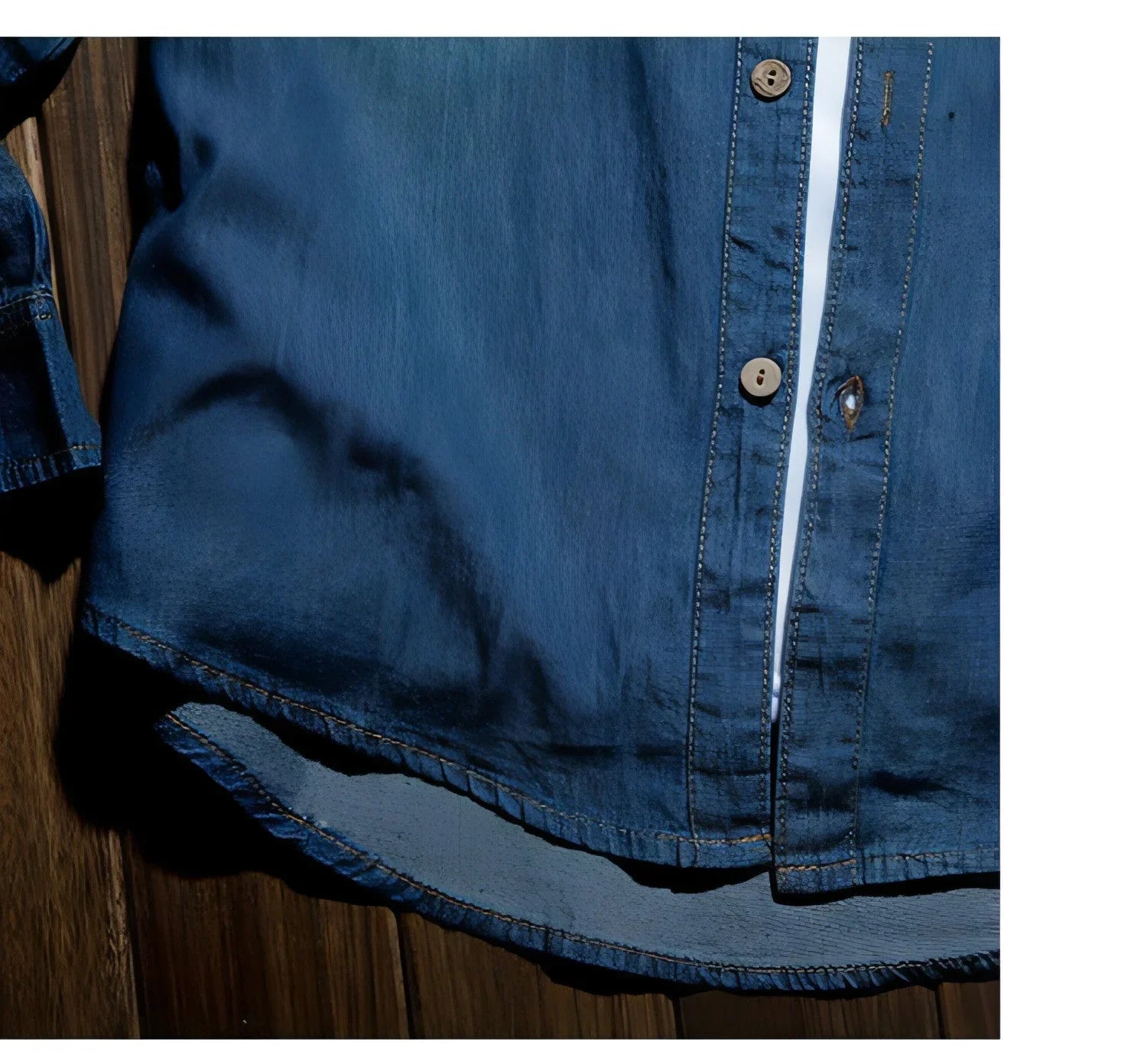 Long Sleeve Denim DressShirt Jacket Slim Style Men's Thin - Which Mark