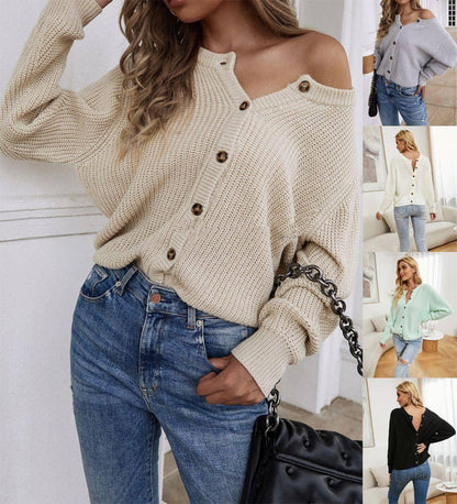 Both Sides Wear A Sweater Temperament Commuting Loose Solid Color - Which Mark