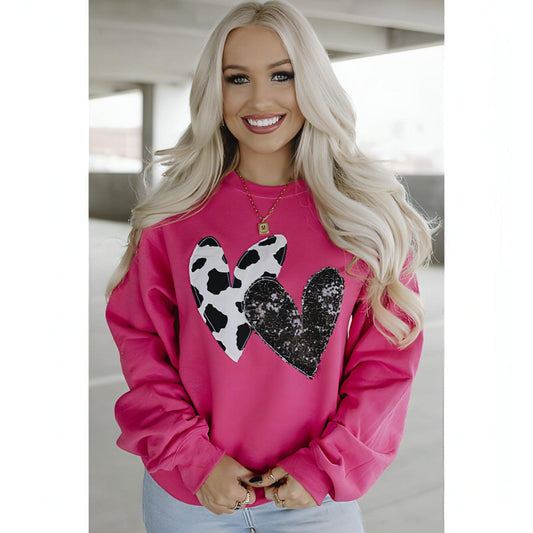 A1. Round Neck Long Sleeve Top Women's Loose Printed Sweater - Which Mark