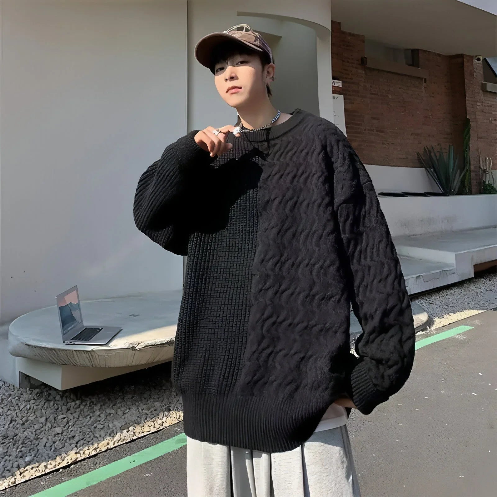 Long Sleeve Sweater Knitwear For Men - Which Mark