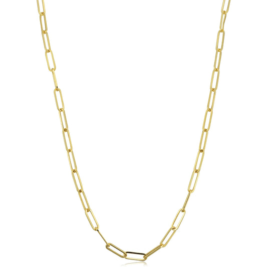 Italian Sterling Silver 18K Gold Plated Choice of Length Paper Clip - Which Mark