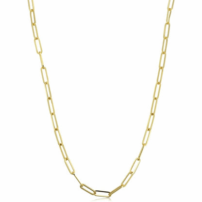 Italian Sterling Silver 18K Gold Plated Choice of Length Paper Clip - Which Mark