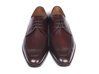 Paul Parkman Brown & Bordeaux Leather Apron Derby Shoes (ID#33BRD92) - Which Mark