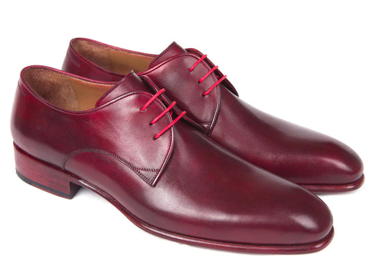 Paul Parkman Burgundy Hand Painted Derby Shoes (ID#633BRD72) - Which Mark