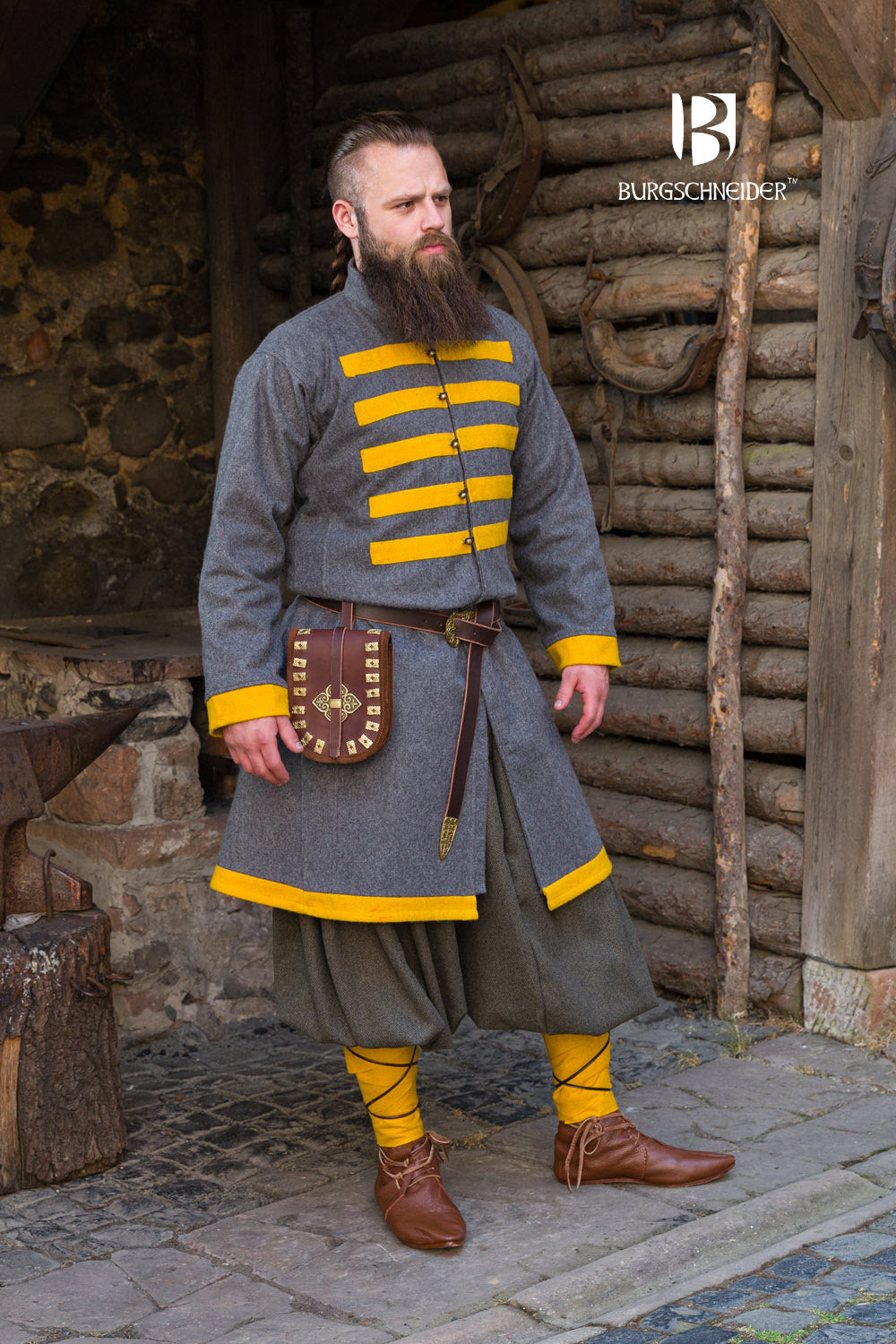 Rus Coat Bartosz Dark Grey/Yellow - Which Mark