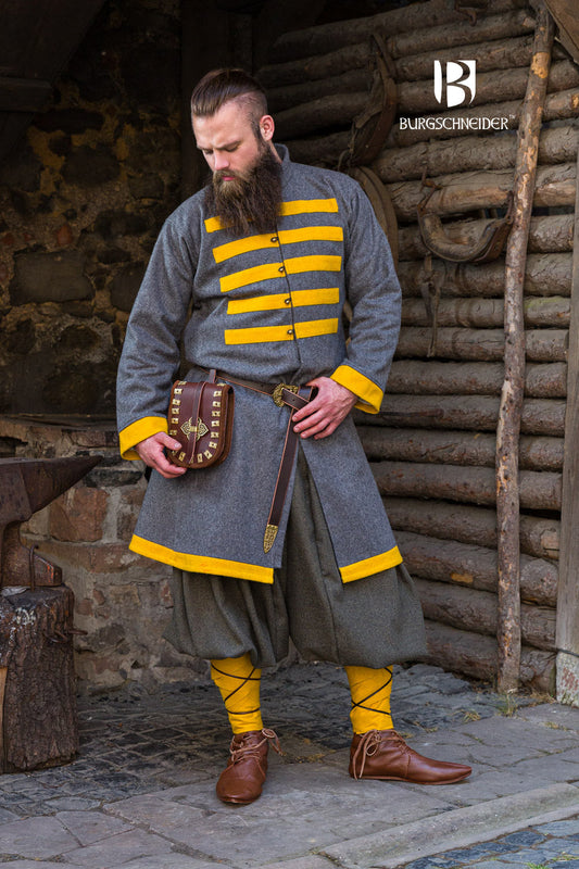 Rus Coat Bartosz Dark Grey/Yellow - Which Mark