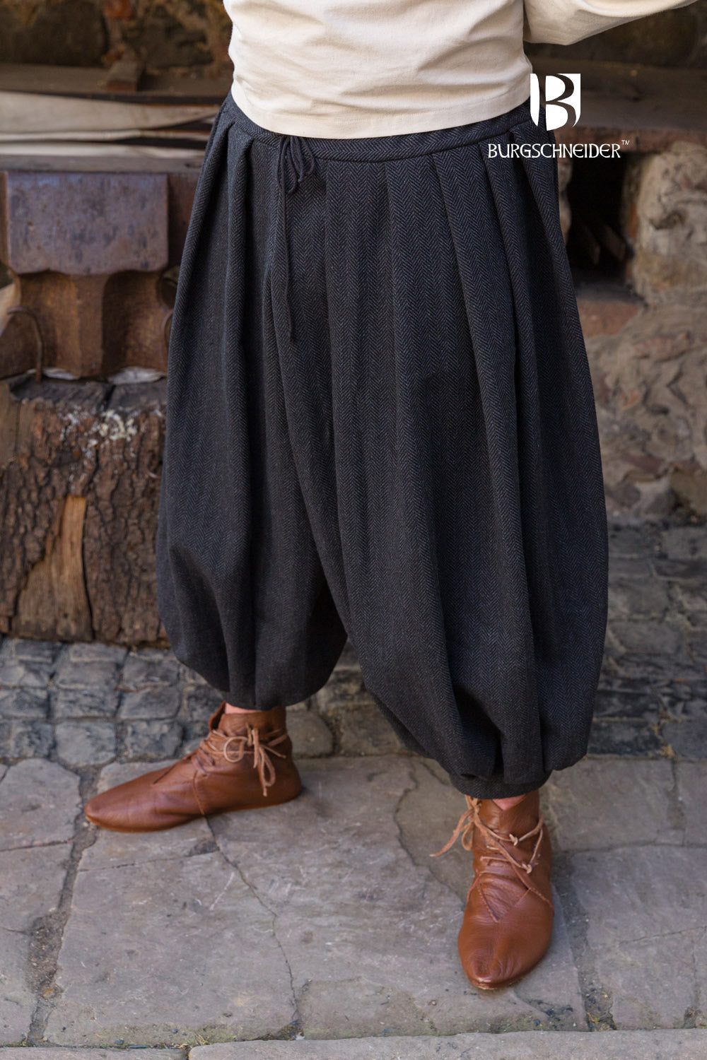 Rus Pants Borys Herringbone Black/Grey - Which Mark