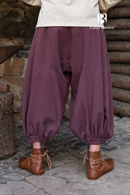 Rus Pants Borys Herringbone Burgundy/Grey - Which Mark