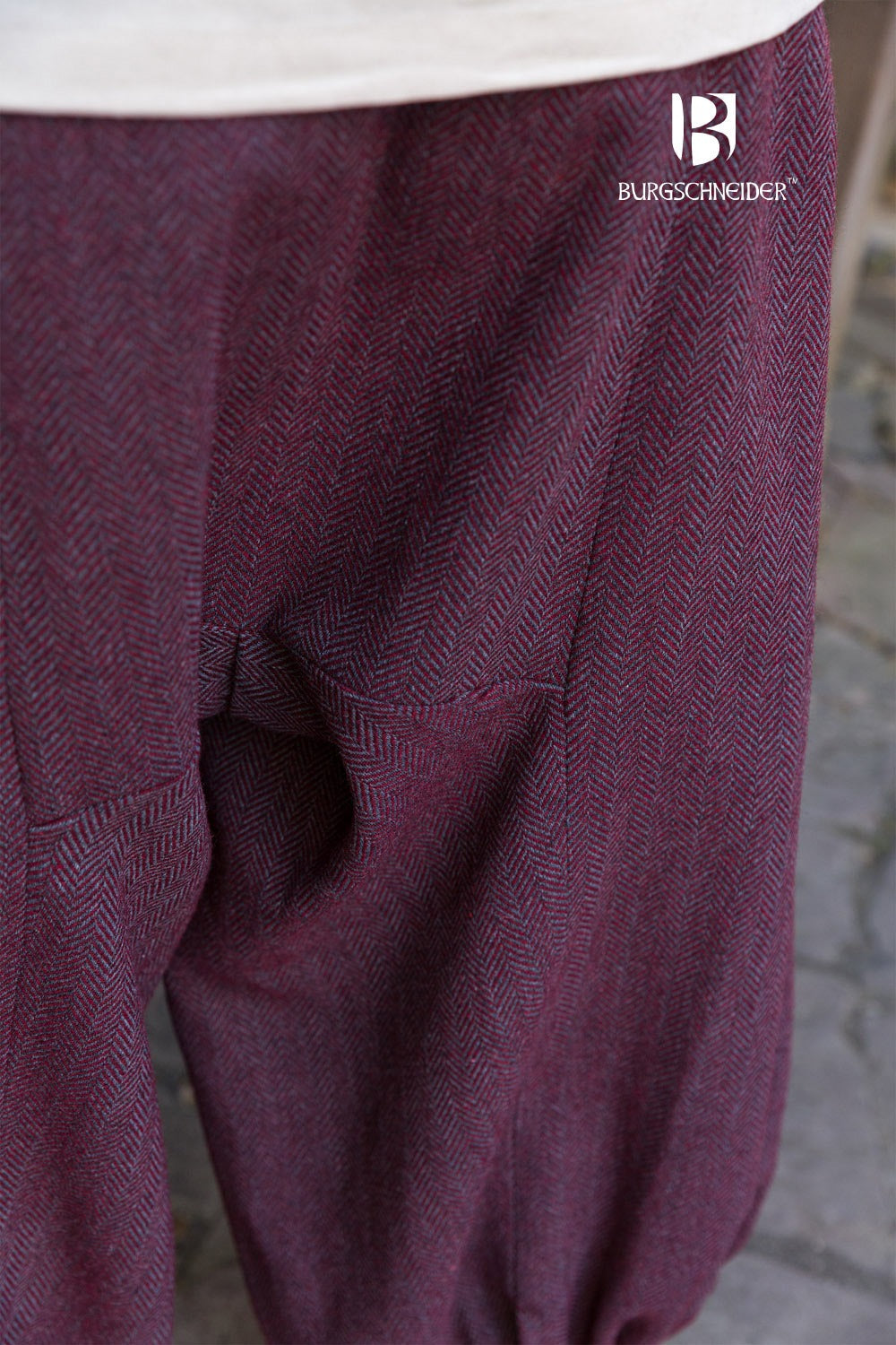 Rus Pants Borys Herringbone Burgundy/Grey - Which Mark