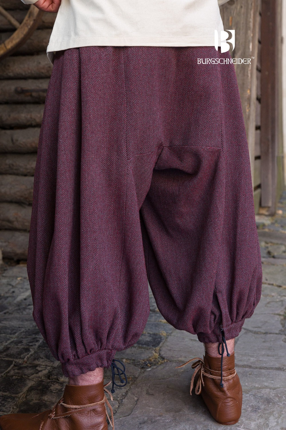 Rus Pants Borys Herringbone Burgundy/Grey - Which Mark
