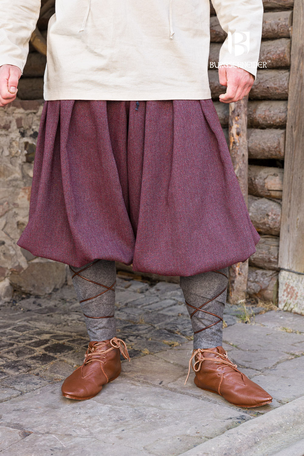 Rus Pants Borys Herringbone Burgundy/Grey - Which Mark