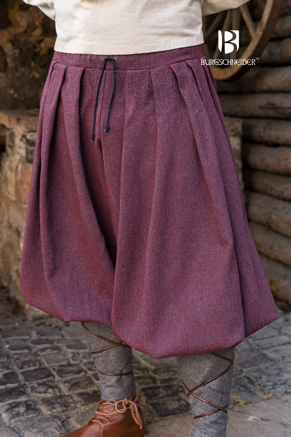 Rus Pants Borys Herringbone Burgundy/Grey - Which Mark