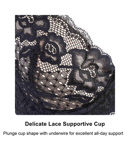 Debbie Lace Organic Cotton & Silk Plunge Bra - Which Mark