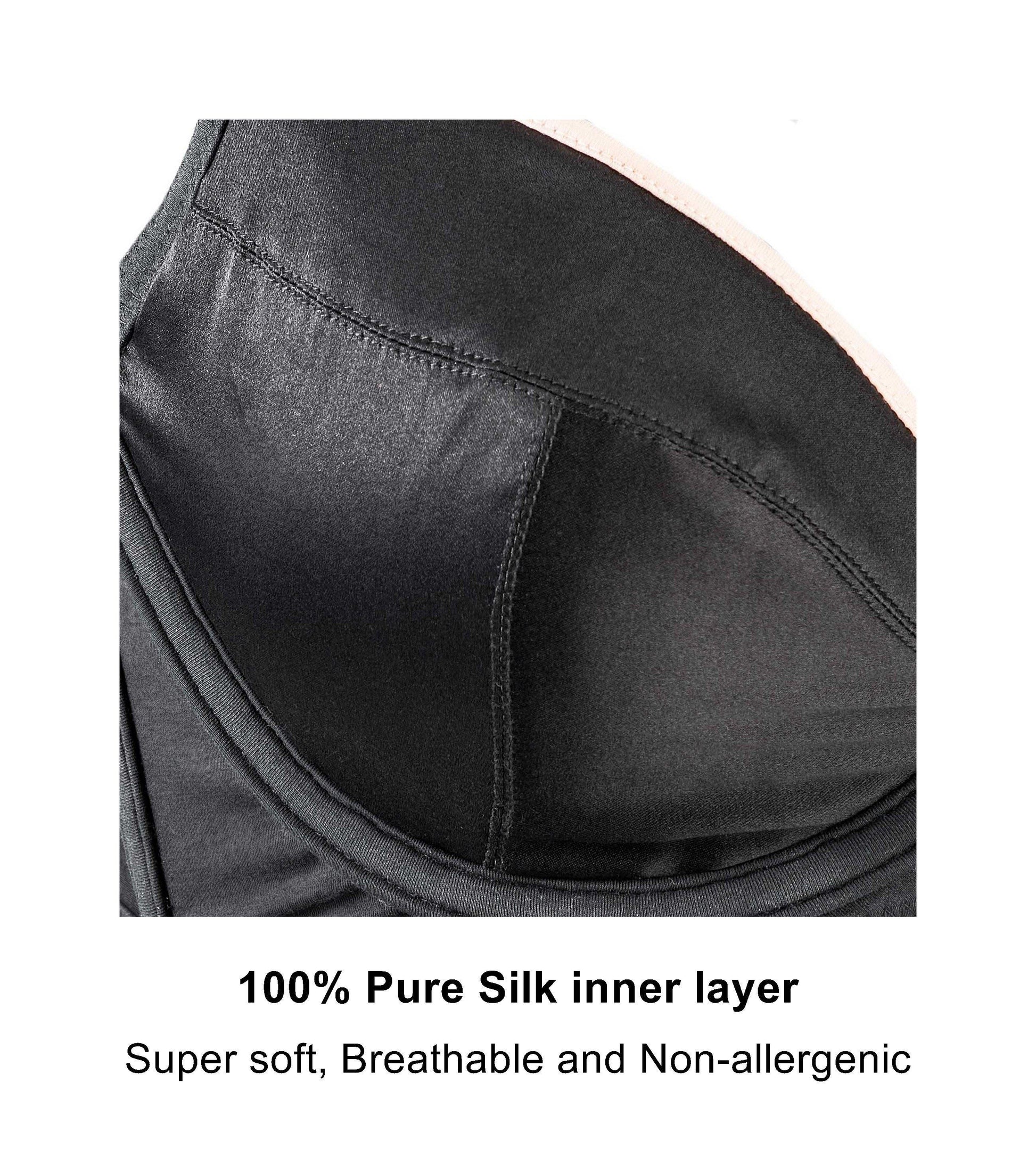 Claret Silk Back Support Cotton Sports Bra (Multiple colors available) - Which Mark