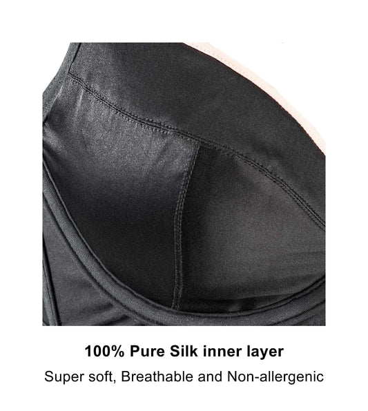 Claret Silk Back Support Cotton Sports Bra (Multiple colors available) - Which Mark