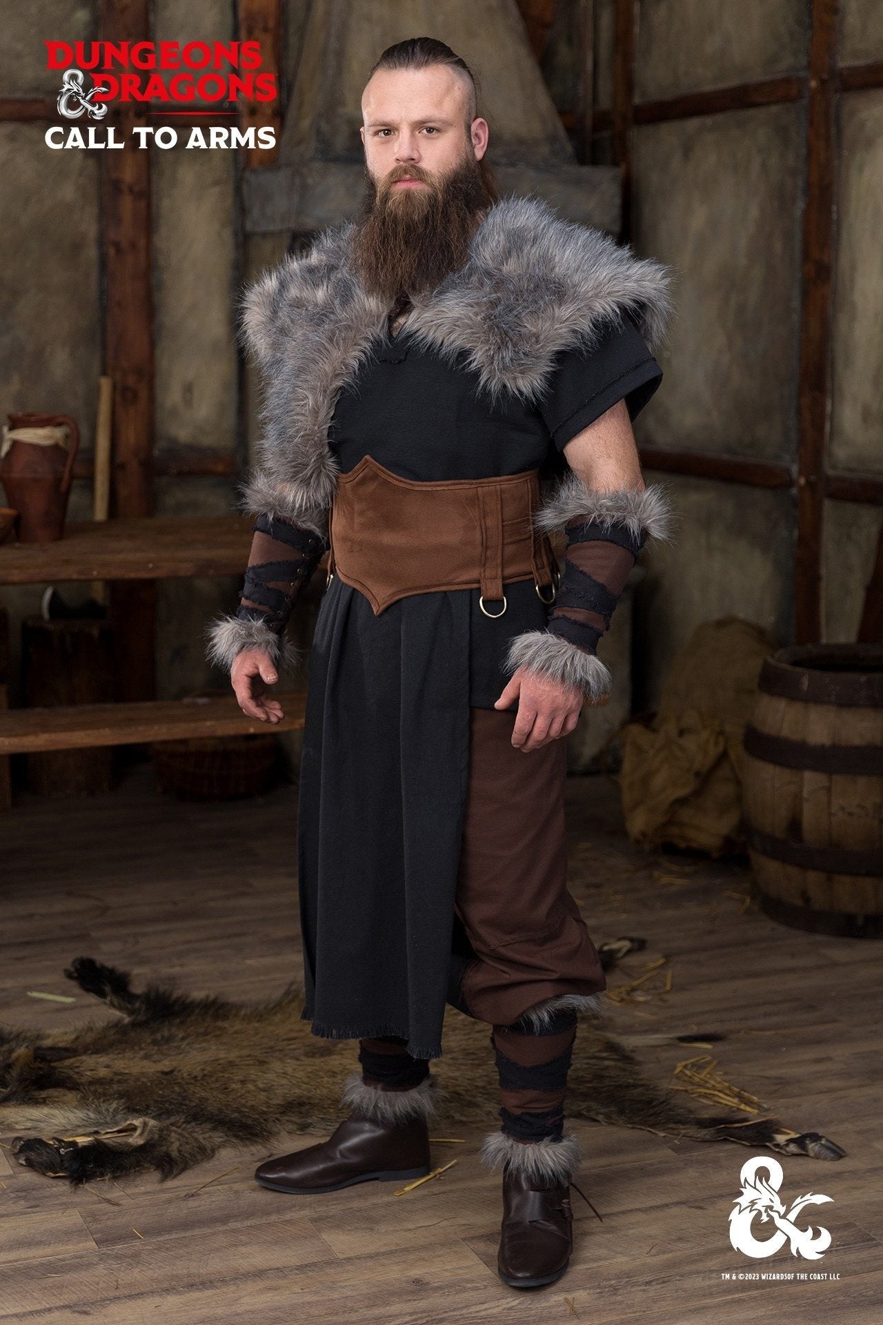 Dungeons & Dragons Barbarian Trousers Brown/Black - Which Mark