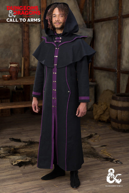 Dungeons & Dragons Warlock Coat Black/Purple - Which Mark