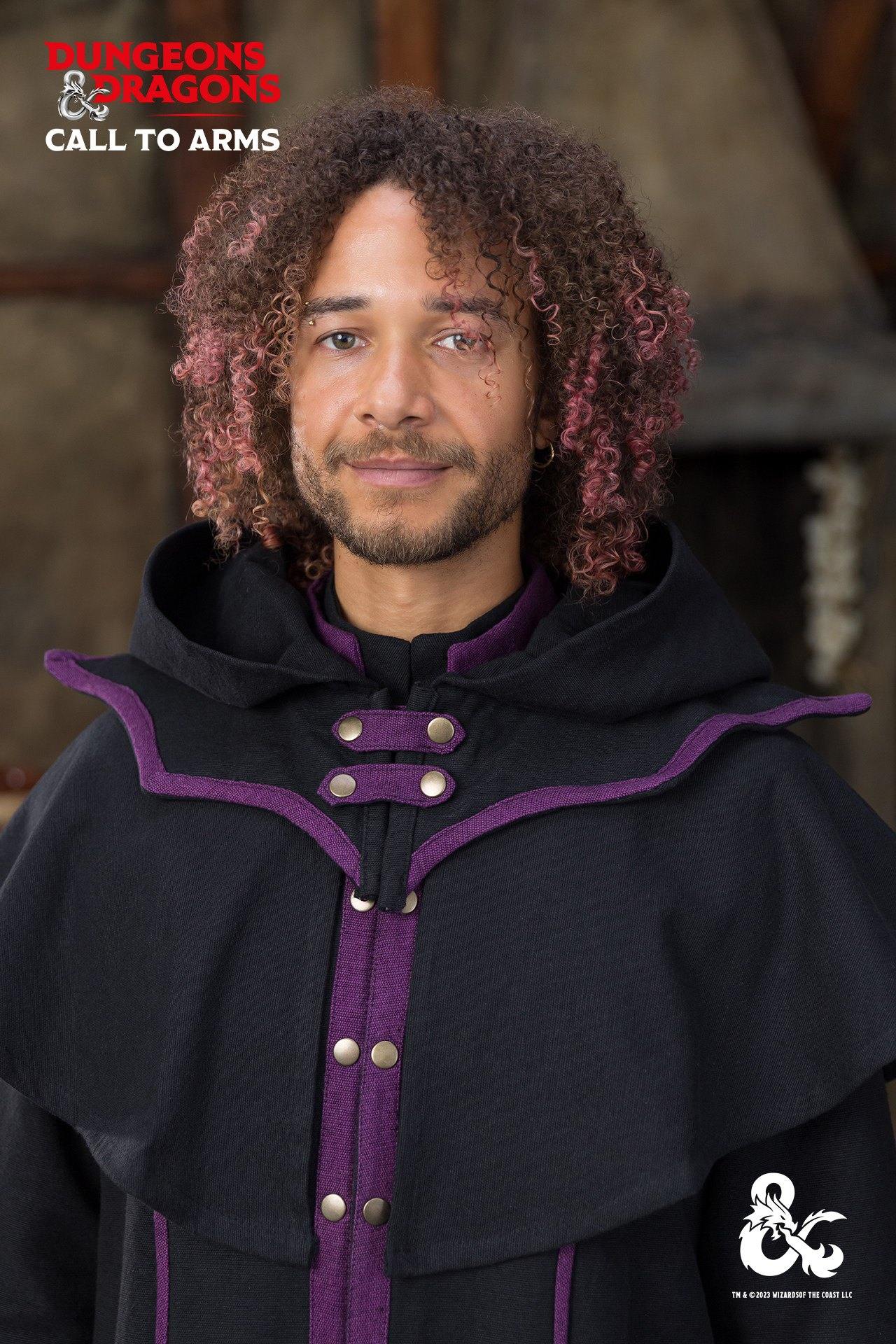 Dungeons & Dragons Warlock Hood Black/Purple - Which Mark
