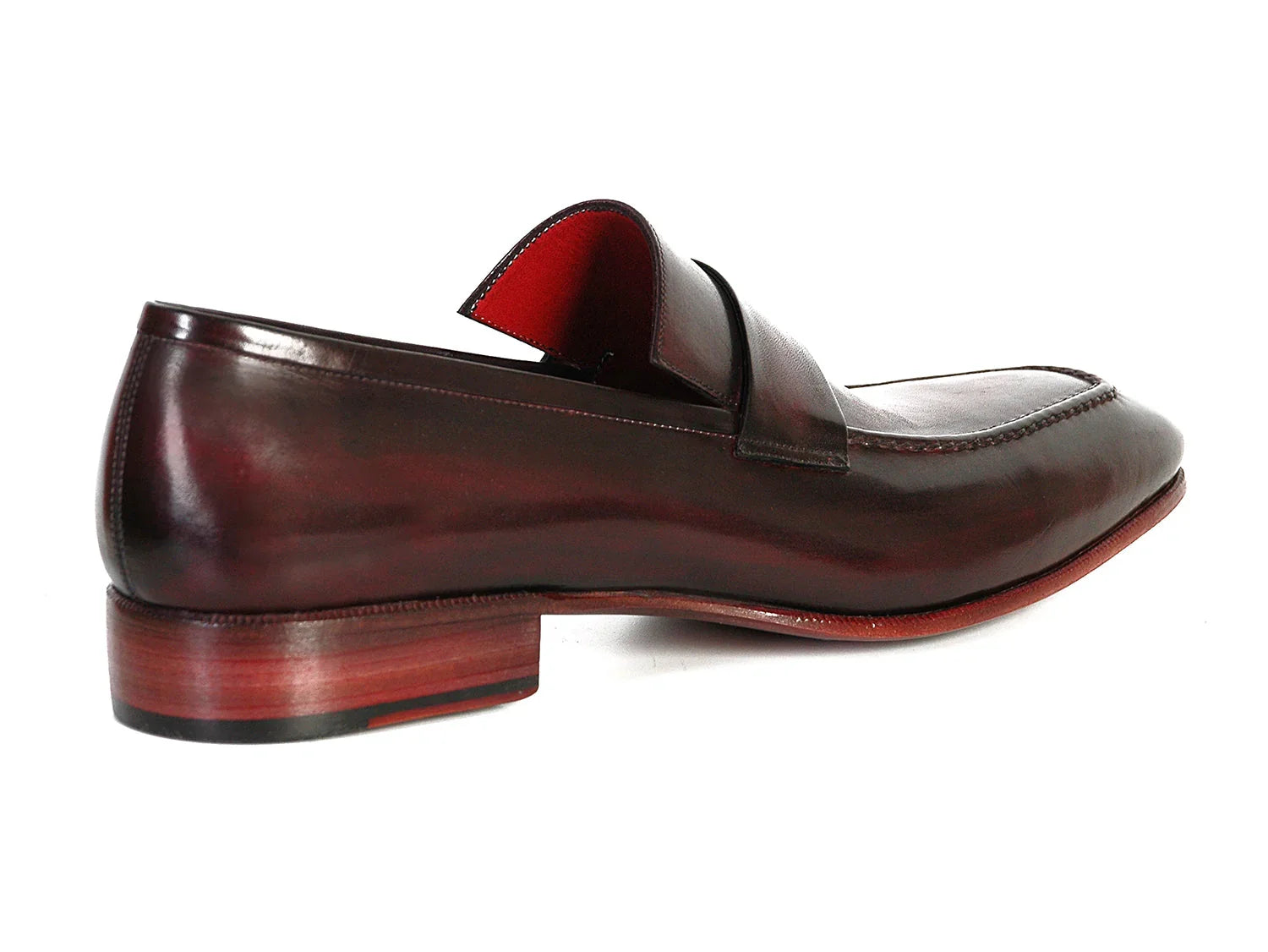 Paul Parkman Men's Loafer Purple & Black Hand-Painted Leather Upper - Which Mark