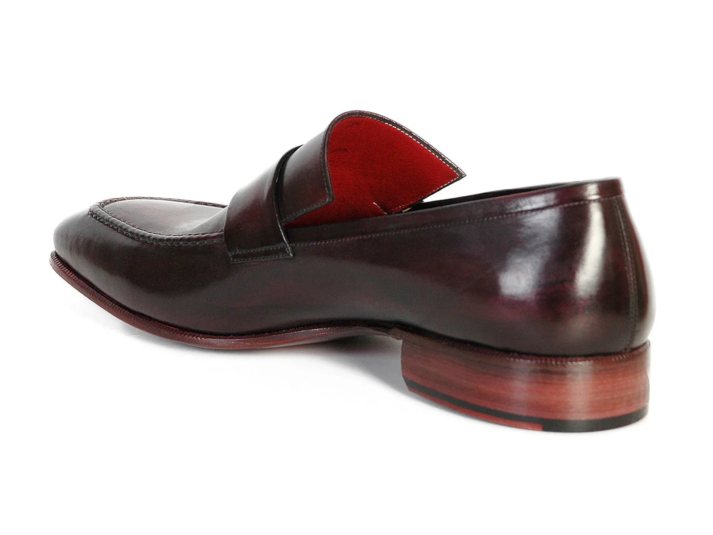 Paul Parkman Men's Loafer Purple & Black Hand-Painted Leather Upper - Which Mark