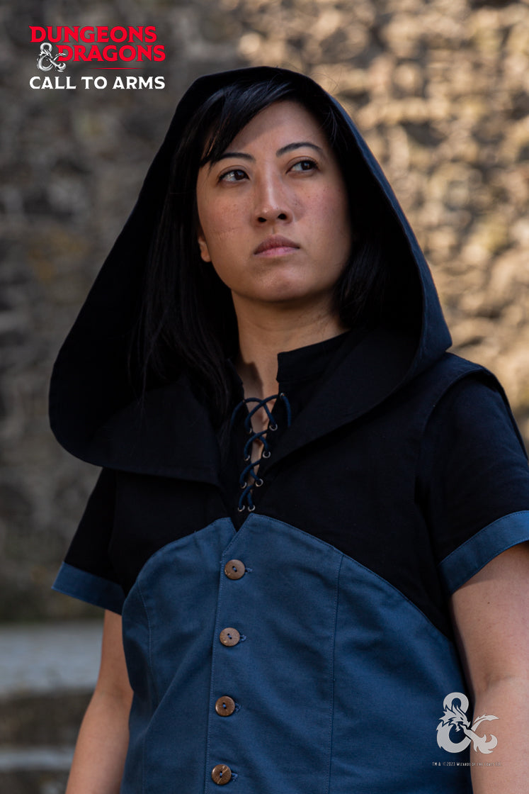 Dungeons & Dragons Rogue Hooded Vest Woad Blue - Which Mark