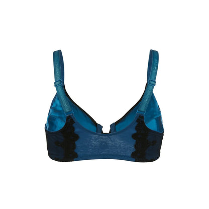 Elysia - Navy Blue Silk & Organic Cotton Front Closure Full Cup - Which Mark