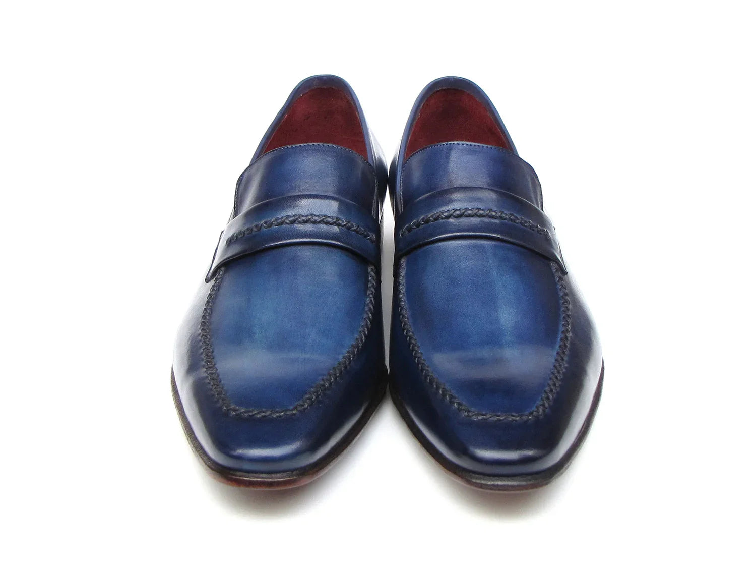 Paul Parkman Men's Loafer Shoes Navy (ID#068-BLU) - Which Mark