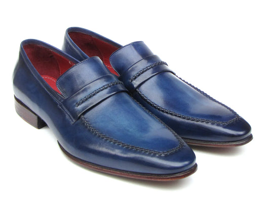 Paul Parkman Men's Loafer Shoes Navy (ID#068-BLU) - Which Mark