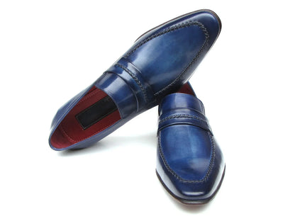 Paul Parkman Men's Loafer Shoes Navy (ID#068-BLU) - Which Mark