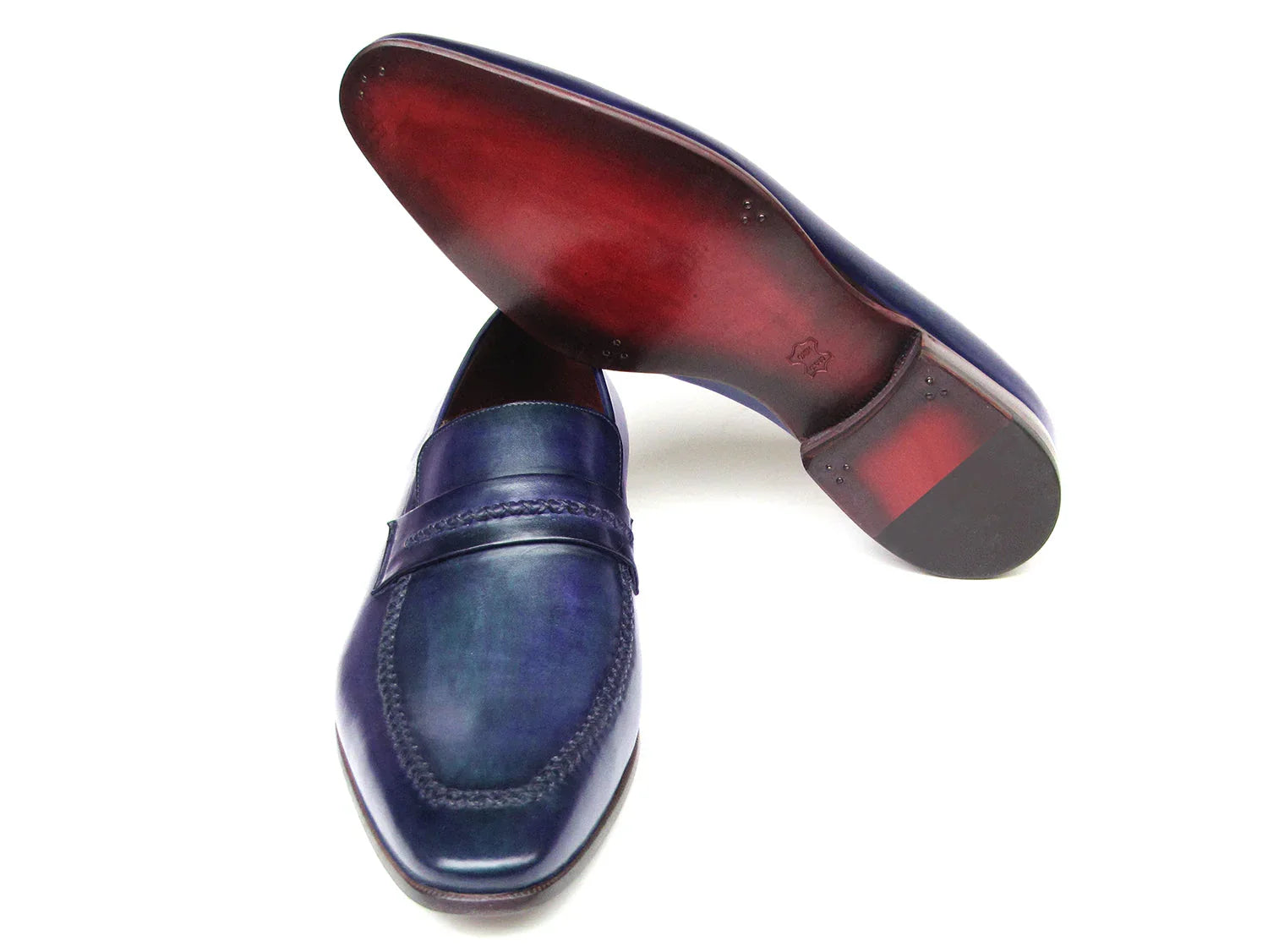 Paul Parkman Men's Loafer Shoes Navy (ID#068-BLU) - Which Mark