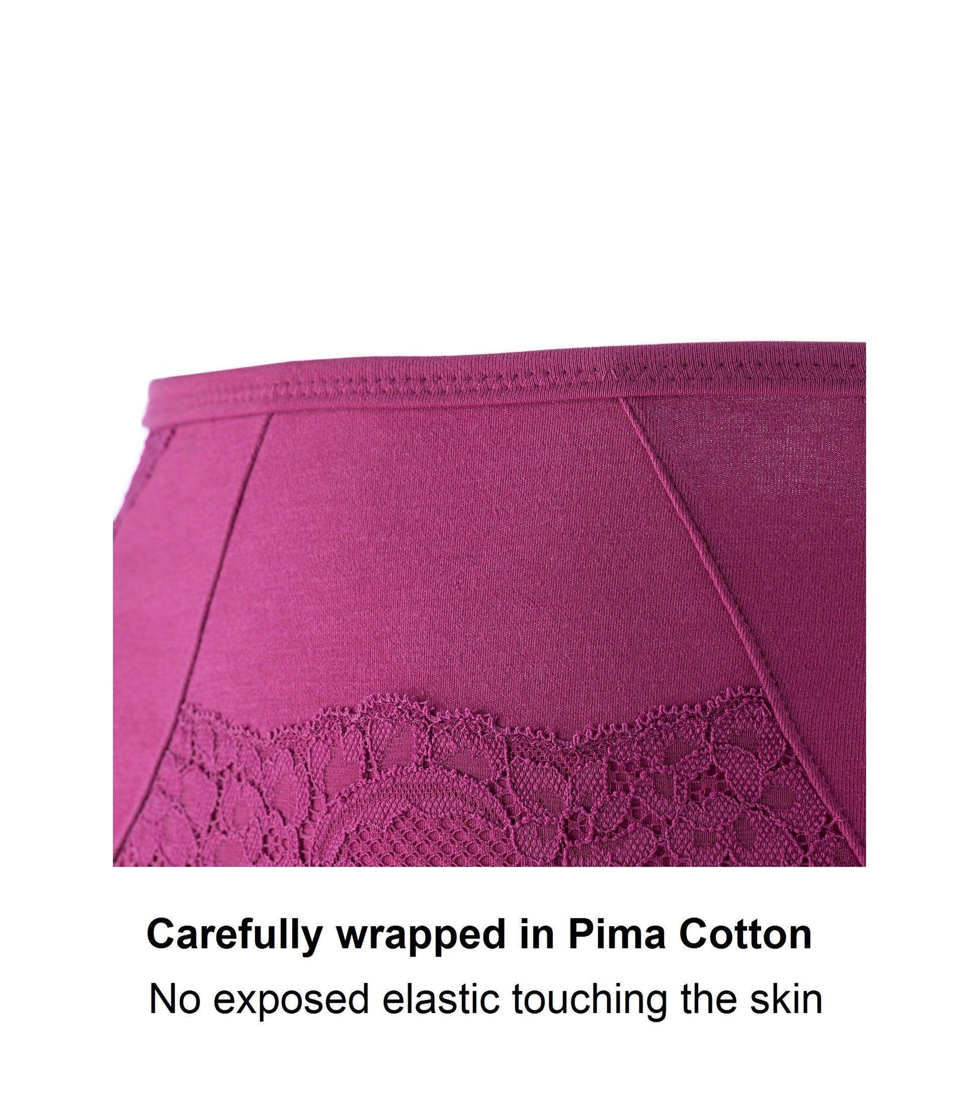 Fuchsia - High Waisted Silk & Organic Cotton Full Brief - Which Mark