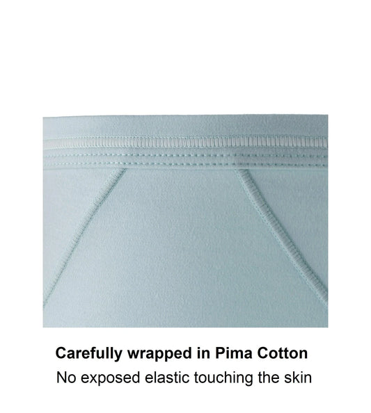 Opal Blue - High Waisted Silk & Organic Cotton Full Brief - Which Mark