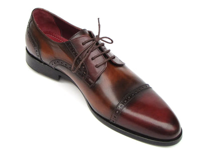 Paul Parkman Bordeaux, Tobacco Derby Shoes (ID#046-BRD-BRW) - Which Mark