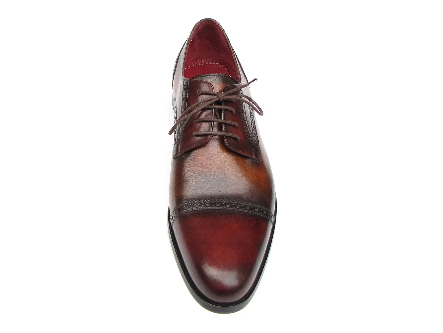 Paul Parkman Bordeaux, Tobacco Derby Shoes (ID#046-BRD-BRW) - Which Mark