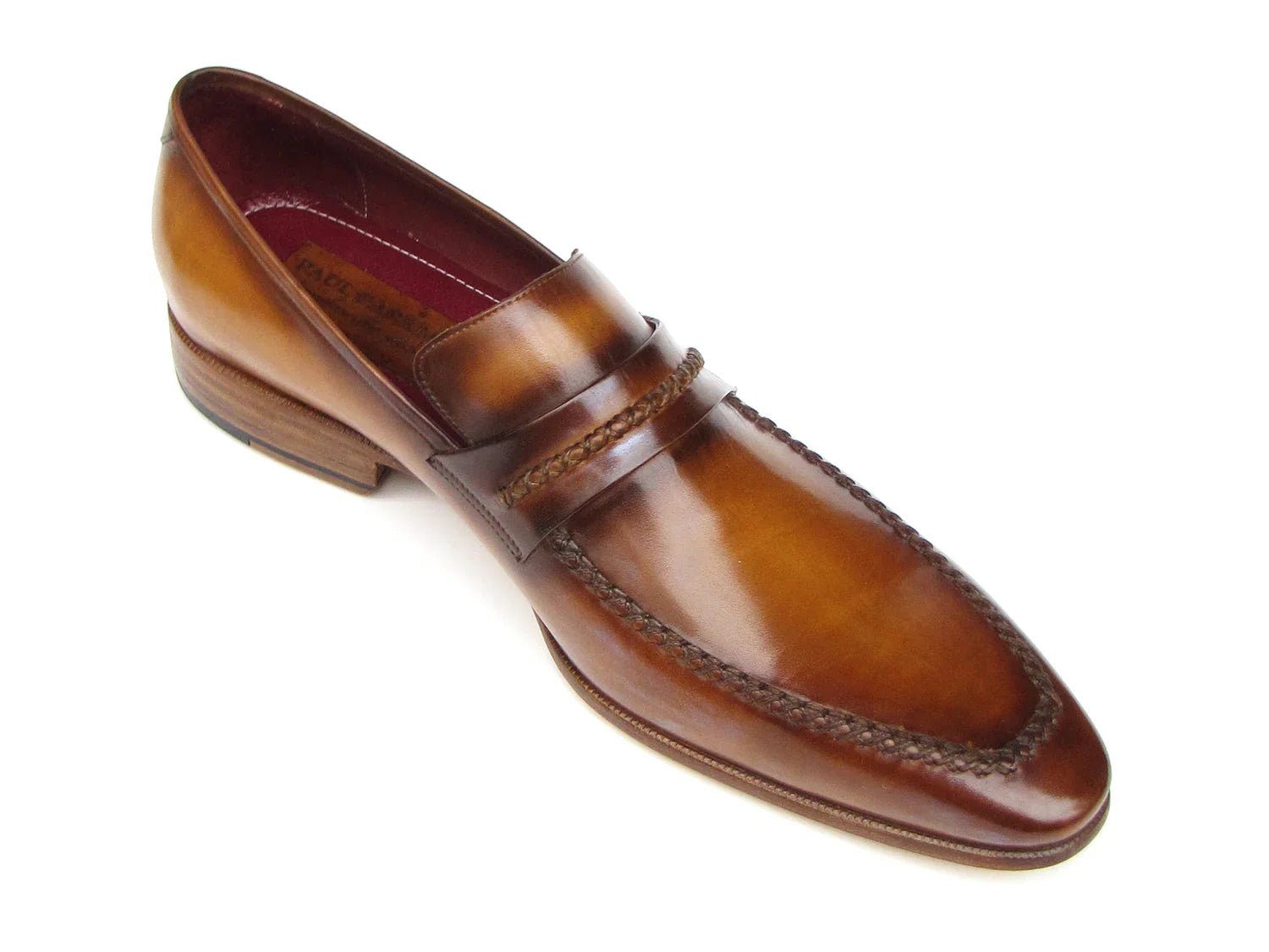 Paul Parkman Men's Loafer Brown Leather Shoes (ID#068-CML) - Which Mark