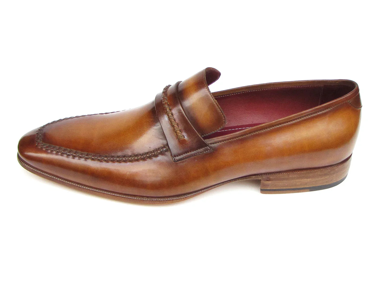 Paul Parkman Men's Loafer Brown Leather Shoes (ID#068-CML) - Which Mark