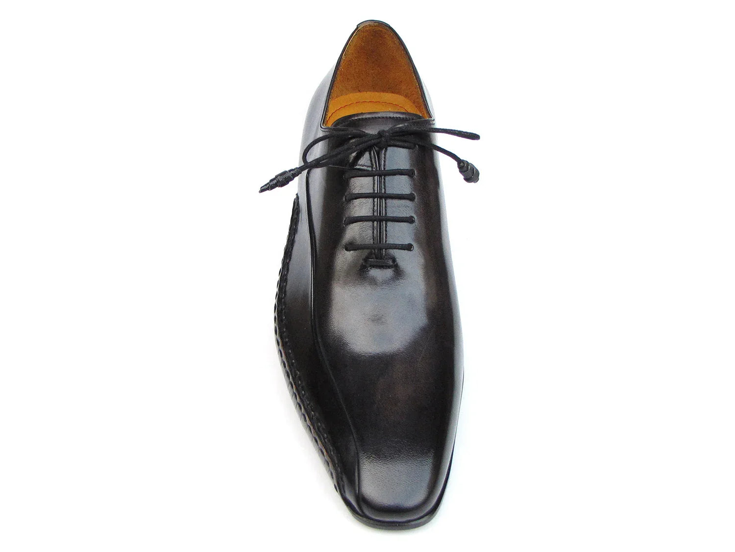 Paul Parkman Black Leather Oxfords Side Handsewn (ID#018-BLK) - Which Mark