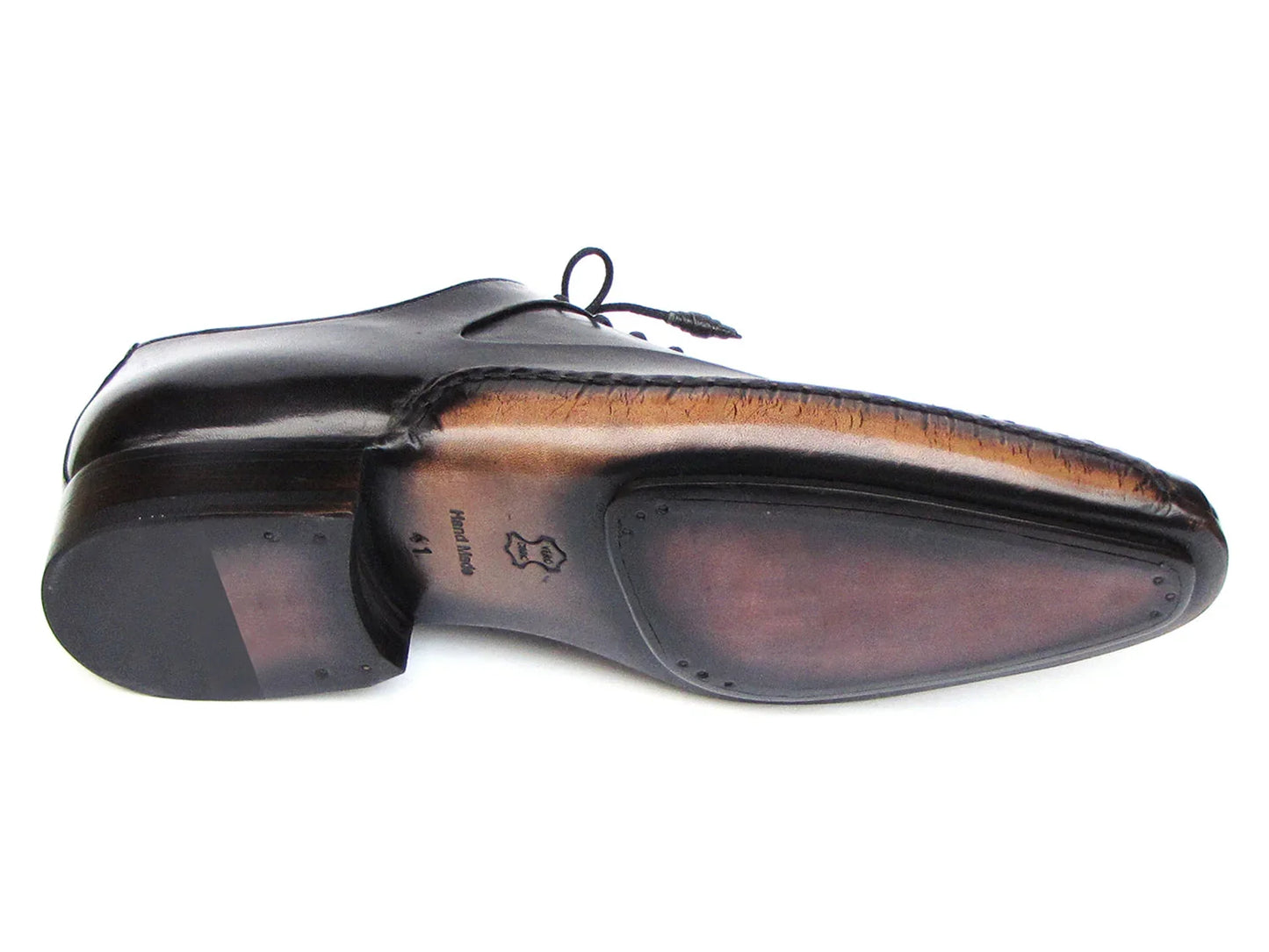Paul Parkman Black Leather Oxfords Side Handsewn (ID#018-BLK) - Which Mark
