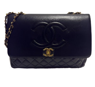 Flap with Top Black Lux Bag - Which Mark