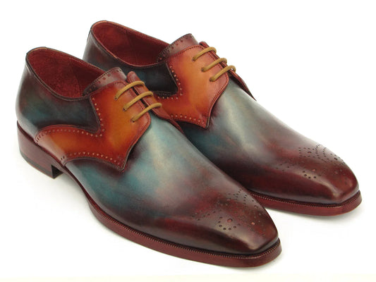Paul Parkman Men's Multi-color Medallion Toe Derby Shoes (ID#6584-MIX) - Which Mark